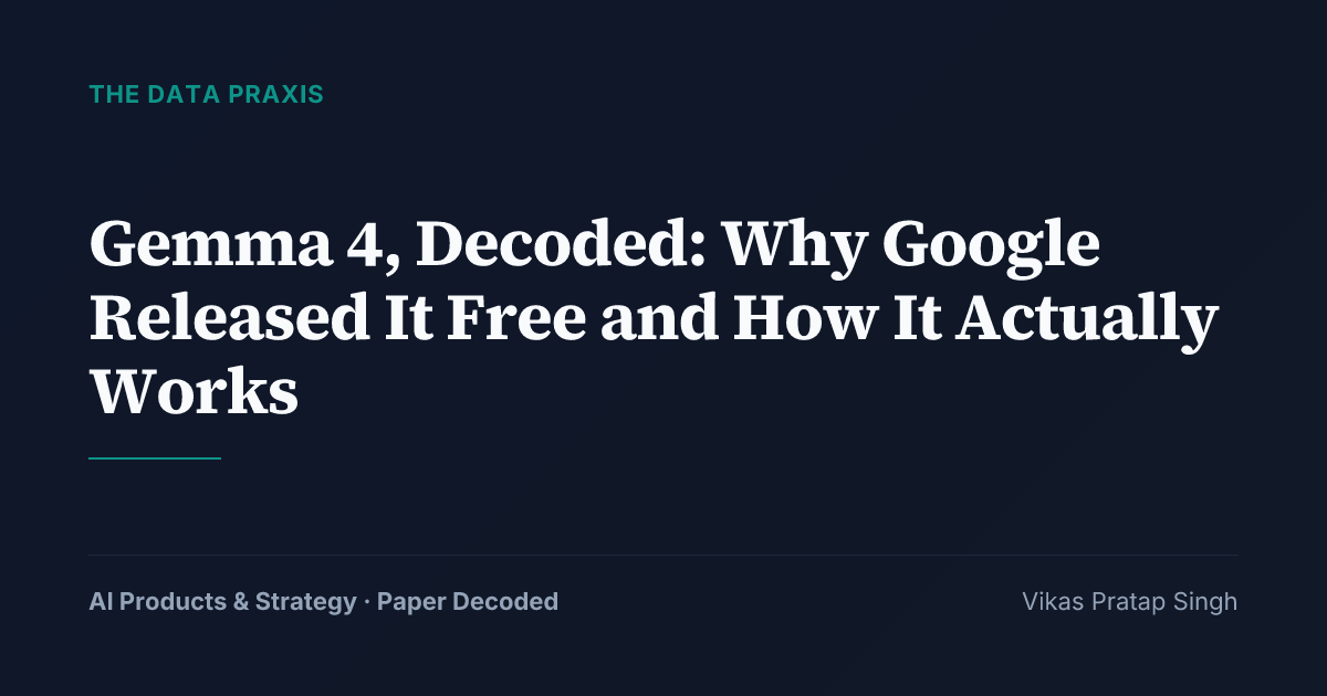 Gemma 4, Decoded: Why Google Released It Free and How It Actually Works ...